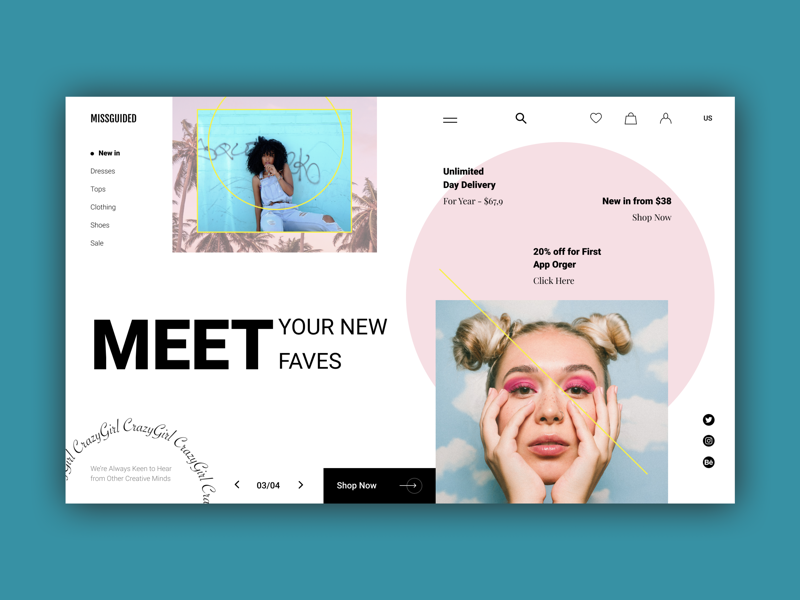 Shop online web design ui