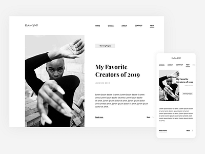 Fashion web mobile design ui