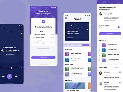Podcast app ui ux podcast music