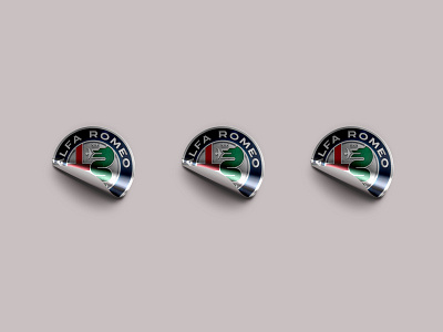 Alfa Romeo | Promotional Stickers branding design event promotion logo luxury brand marketing print sticker design