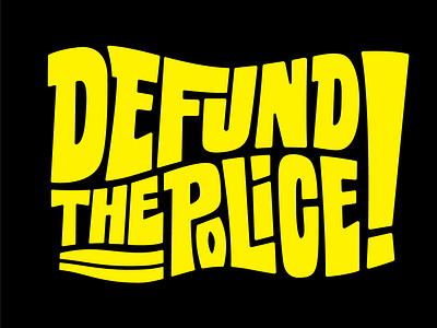 Defund The Police typography