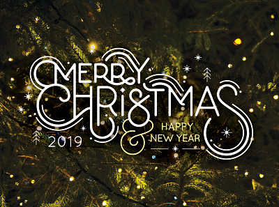 Merry Christmas graphic design typography