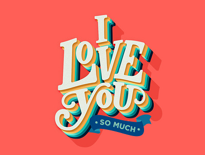 Valentine's Day Card graphic design typography
