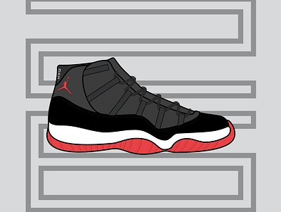 Jordan 11 graphic design illustration