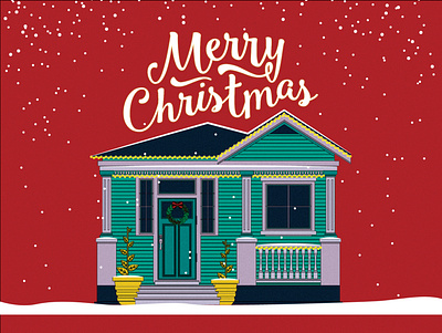Christmas House christmas graphic design illustration