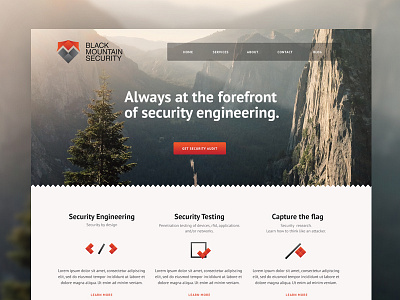 Black Mountain security flat security ui design ui ux webdesign website