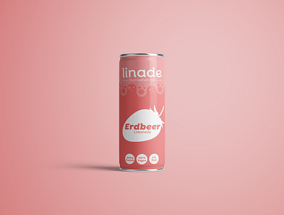 Linade lemonade logo and product design branding can can design candy design fresh juicy lemonade logo product design soda strawberry young young looking