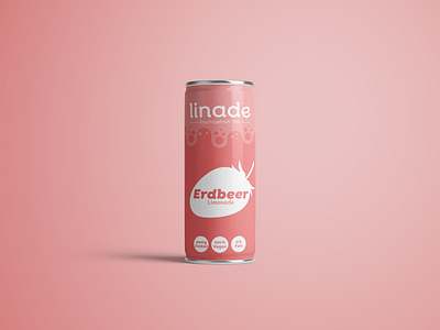 Linade lemonade logo and product design