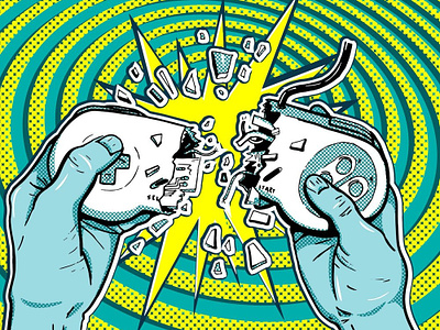 Rage Quit illustration snes video game video games
