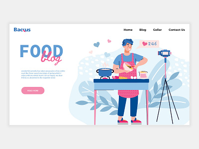 Food Blog landing page