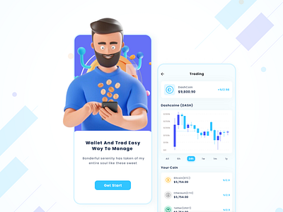 Bit Wallet Currency Mobile App Design