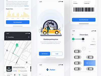 Parking App Design android app automobile booking car booking car parking car place car rent service car tracking ifnlinks ios app ismail hussain ismaillinks parking parking app parking place ticket app ticket page tracking vehicle