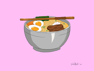 Ramen design egg food illustration procreate ramen soup