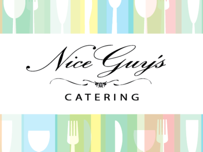 Nice Guys Catering Business Card business card logo print design