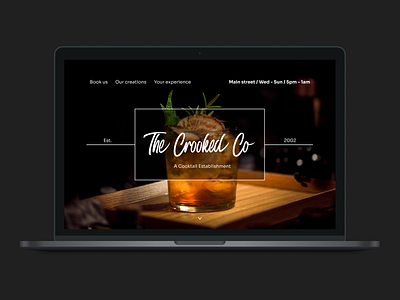 Daily UI - 003 Landing page 003 cocktail bar daily 100 challenge daily ui daily ui 003 dailyui dailyui 001 dailyui 003 dailyui003 dailyuichallenge design landing page uidesign