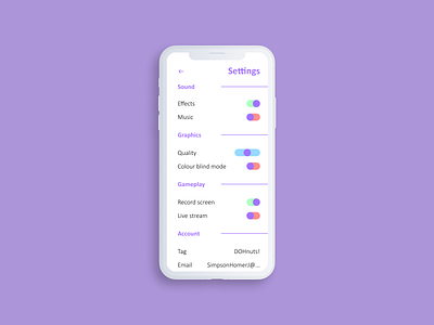 Daily UI - 007 Settings