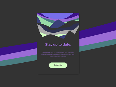 Daily UI - 026 Subscribe 026 daily 100 challenge daily ui daily ui 026 dailyui dailyui 026 dailyui026 dailyuichallenge design mountains popup subscribe ui