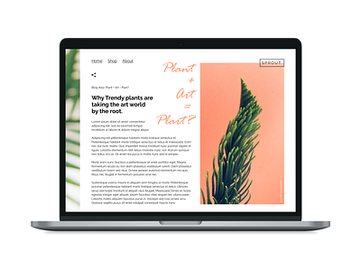 Daily UI - 035 Blog post 035 art article blog blogpost daily 100 challenge daily ui daily ui 035 dailyui dailyui 035 dailyui035 dailyuichallenge design green news orange plant social trendy ui