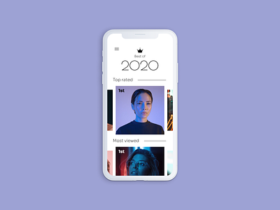 Daily UI - 063 Best of 2020 app best of best of 2020 clean concept daily 100 challenge daily ui daily ui 063 dailyui dailyui 063 dailyui063 dailyuichallenge design minimal photography ui