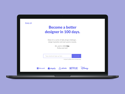 Daily UI - 100 Redesign daily UI landing page