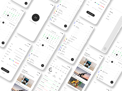 Habit - Screens clean concept display fresh habit habit tracker productivity routine tracker schedule scheduler screens todo visual art white
