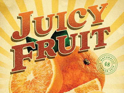 Juicy Fruit fruit magazine poster textures type