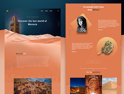 Travel Morocco desktop travel ui ux ux web webdesign