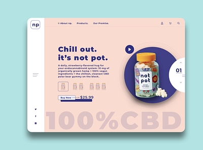 Chill out. It's not pot. cbd product page ui uiux uxdesign