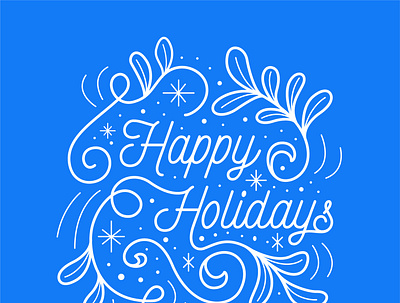 Facebook Holiday Card graphicdesign illustration illustrator typogaphy