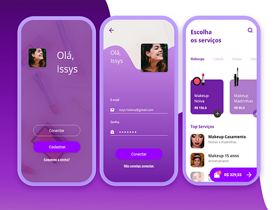 App Agendamento de Salão de Beleza app design icon prototype ui ux web
