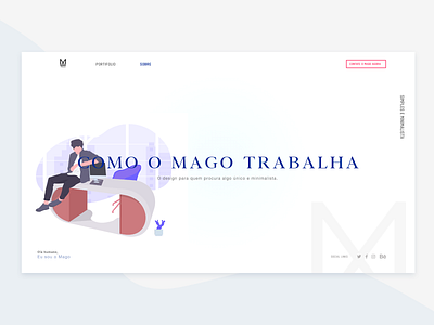 Pagina Sobre do Mago design icon logo minimal prototype ui ux web website