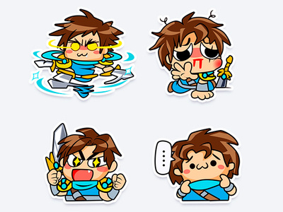 Sticker - League of Legends champions: Garen cartoon emoji fun game illustration lol sticker