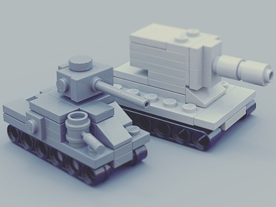 Micro Lego Tanks 3d cartoon fun logo mini tank