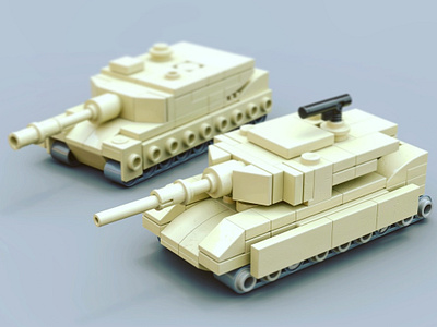 Lego micro tanks by heynic.com on Dribbble