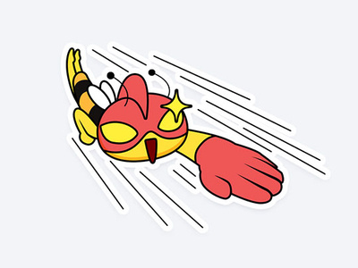 I Am Hero bee cartoon emoji fun illustration sticker