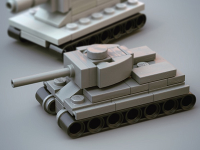 T-34/85 Lego micro tank 3d logo micro tank