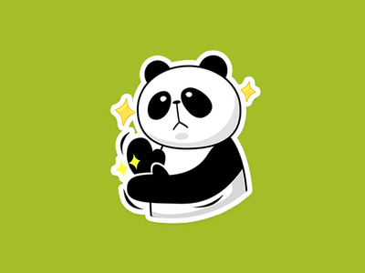 Panda "Good Job" cartoon emoji fun illustration panda sticker