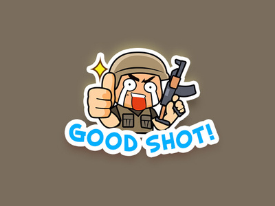 Pub Good Shot cartoon character emoji fun illustration pub sticker