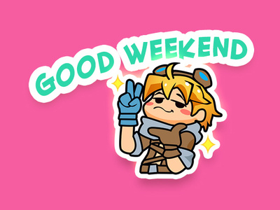 EZ Weekend cartoon character emoji ez fun illustration league of legends lol sticker