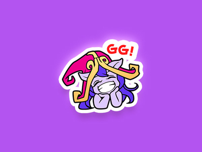 GG cartoon character emoji fun illustration league of legends sticker
