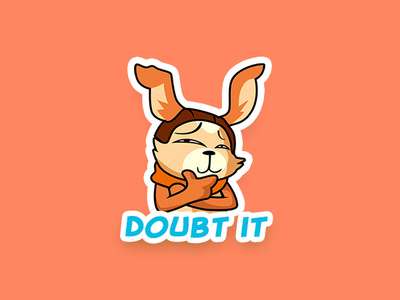 Doubt It boubt cartoon character emoji fun illustration sticker