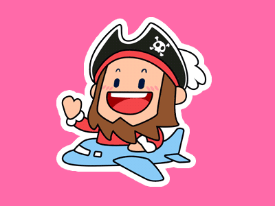 Pirate Good Trip cartoon character emoji fun illustration pirate sticker