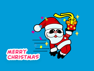 Panda Merry Christmas! cartoon character emoji fun illustration merry christmas panda sticker