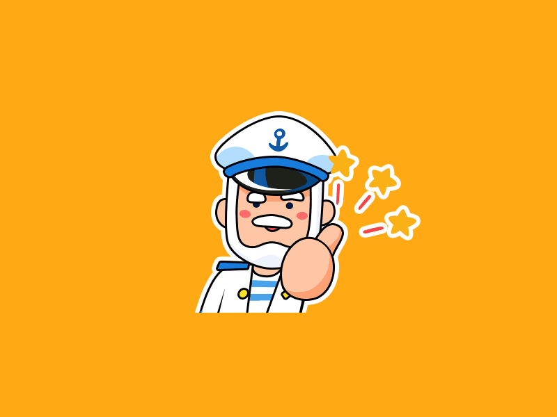 "So Good" captain cartoon character emoji fun illustration pirate sticker