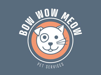 Bow Wow Meow logo brand identity logo logo collection logo design mark pet pet services pet sitting