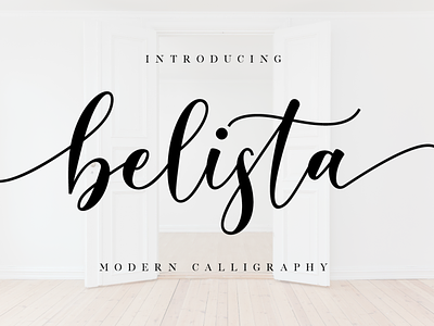 Belista Script app branding calligraphy elegant font girly lettering logo modern natural script