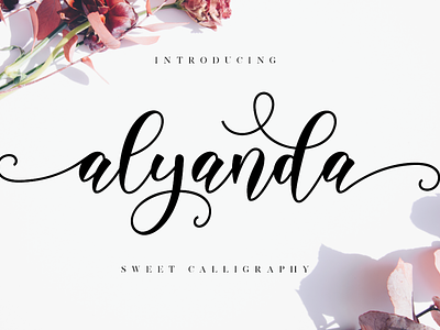 Alyanda Script app branding calligraphy elegant font girly lettering logo modern natural script