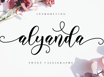 Alyanda Script app branding calligraphy elegant font girly lettering logo modern natural script