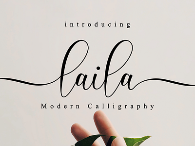 Laila Script app branding calligraphy elegant font girly lettering logo modern natural script sweet typography