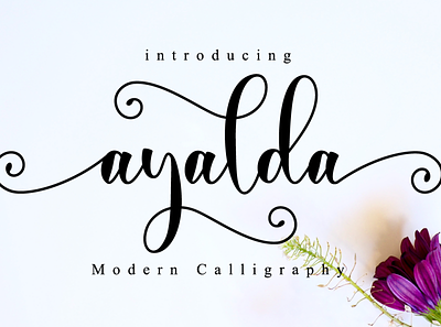Ayalda Script app branding calligraphy elegant font girly lettering logo modern natural script sweet